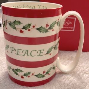 Lenox China Holiday Wishes Mug New
